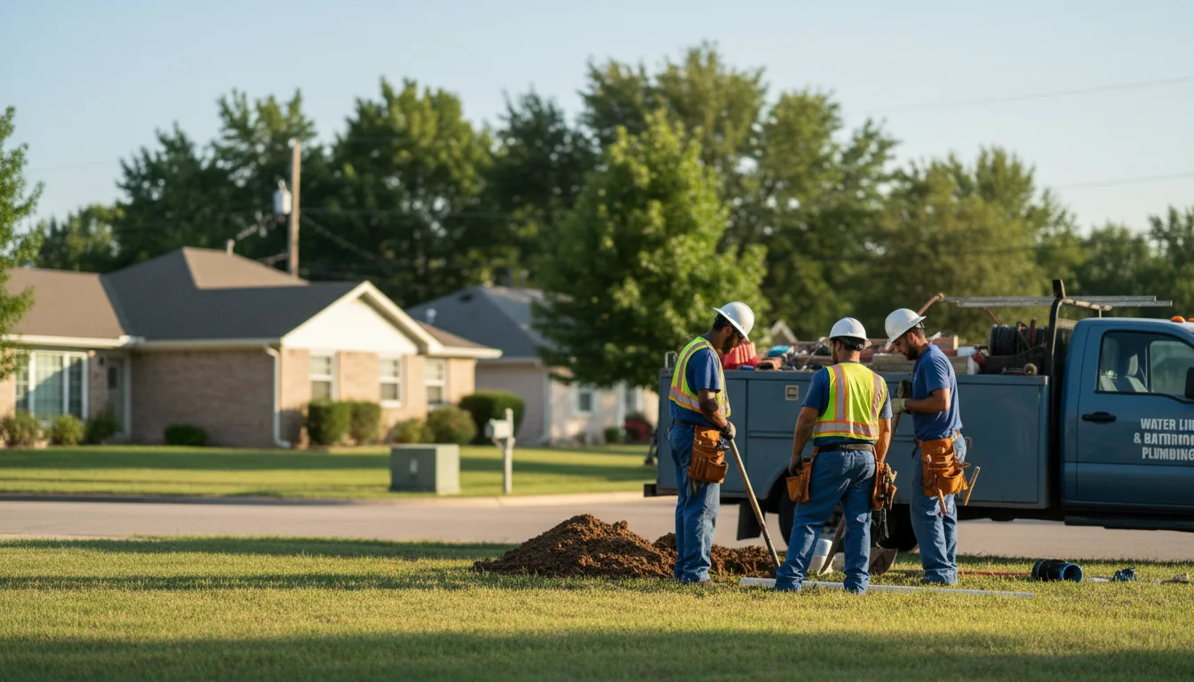 Residential water line and bathroom plumbing service in Fayetteville, NY